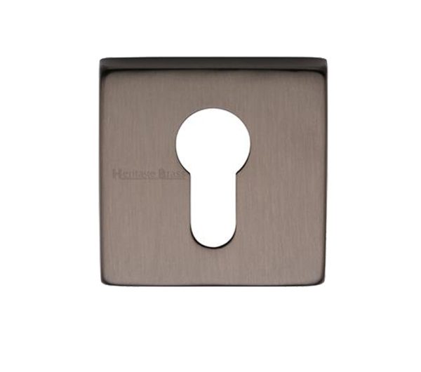 Heritage Brass Euro Profile Square Key Escutcheon, Matt Bronze