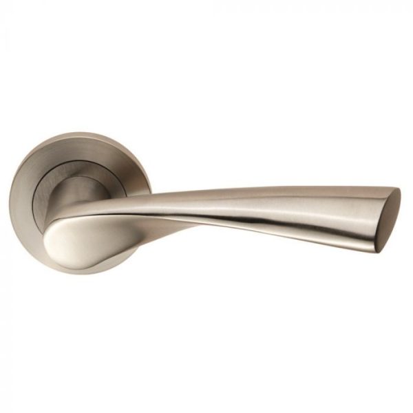 Eurospec SWL1121SSS Steelworx Breeze Swl Lever Screw On Rose - Sss Finish Satin Stainless Steel