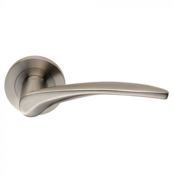 Eurospec SWL1131SSS Steelworx Tirolo Swl Lever Screw On Rose - Sss Finish Satin Stainless Steel