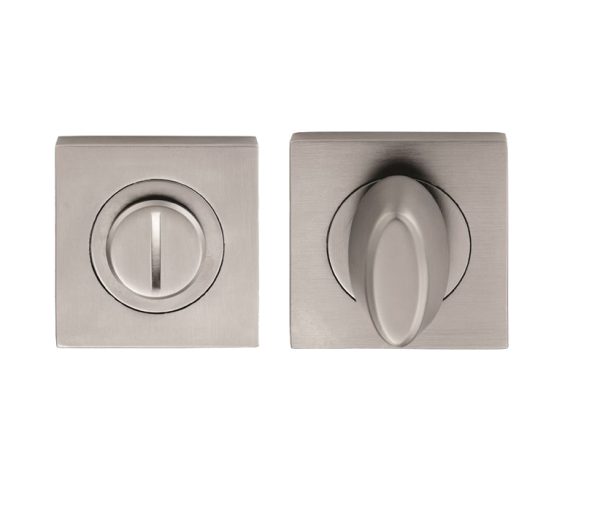 Serozzetta Square Bathroom Turn & Release, Satin Chrome