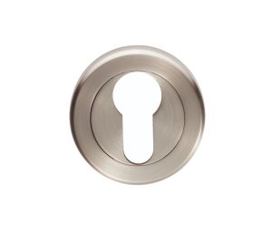 Serozzetta Residential Euro Profile Escutcheon, Satin Nickel