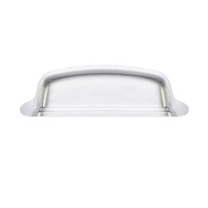 Zoo Hardware Top Drawer Fittings Cupped Cabinet Pull Handle (Various Sizes), Satin Chrome