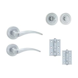 IRONMONGERY SOLUTIONS Bathroom Pack of Door Handle, Turns & Releases, Bathroom Locks & Hinges