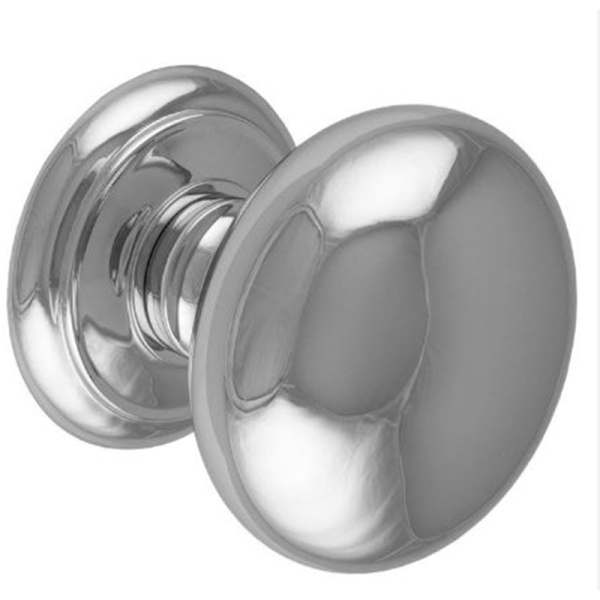 Omega Centre Door Knob - 100mm - Polished Satin Chrome