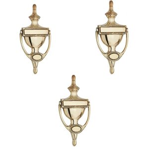 Georgian Door Knockers - 150mm - Polished Brass