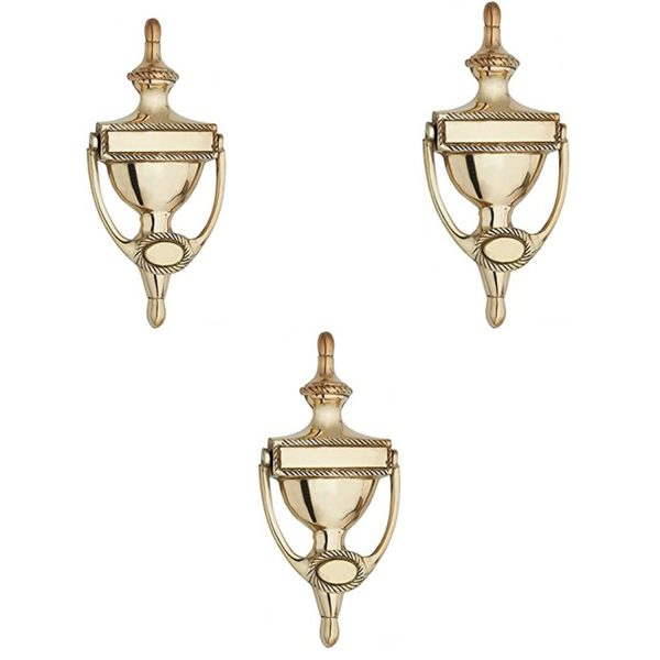 Georgian Door Knockers - 150mm - Polished Brass