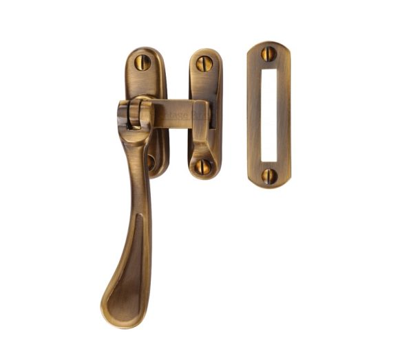 Heritage Brass Mortice & Hook Plate Casement Fastener (126Mm), Antique Brass