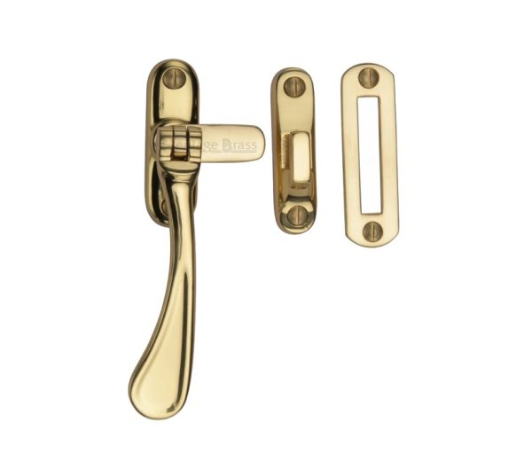 Heritage Brass Mortice & Hook Plate Casement Fastener (126Mm), Polished Brass