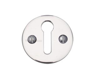 Heritage Brass Standard Key Escutcheon, Polished Chrome