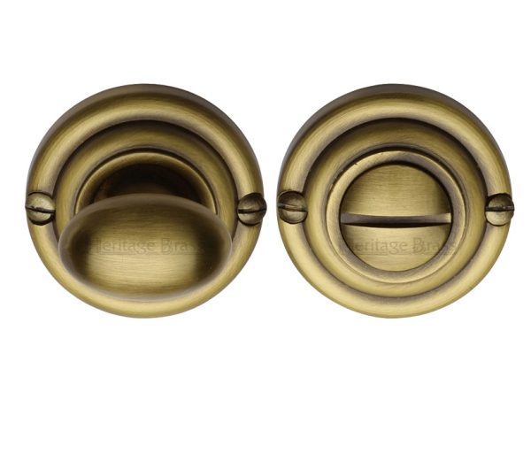 Heritage Brass Round 45Mm Diameter Turn & Release, Antique Brass