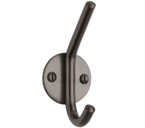 Heritage Brass Modern Hat & Coat Hook (90Mm Height), Matt Bronze