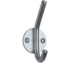 Heritage Brass Modern Hat & Coat Hook (90Mm Height), Satin Chrome