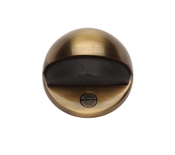 Heritage Brass Oval Floor Mounted Door Stop (47Mm Diameter), Antique Brass