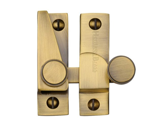 Heritage Brass Hook Plate Sash Fastener (69Mm X 20Mm), Antique Brass -