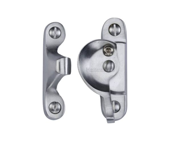 Heritage Brass Fitch Pattern Sash Fastener (66Mm X 17Mm), Satin Chrome