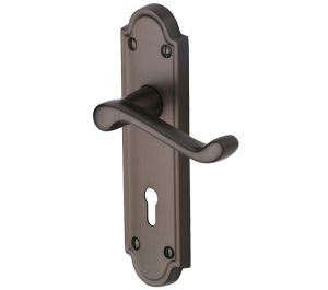 Heritage Brass Meridian Matt Bronze Door Handles (Sold In Pairs)