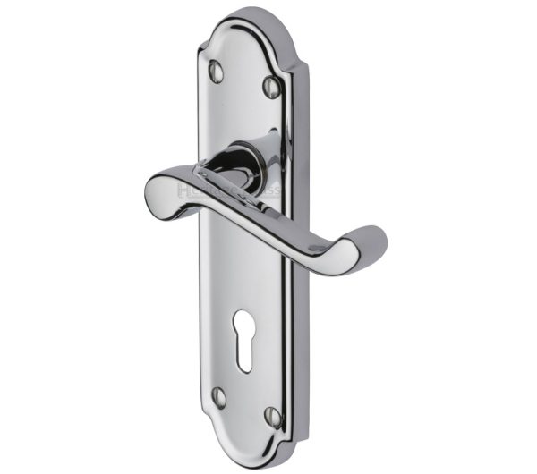 Heritage Brass Meridian Polished Chrome Door Handles (Sold In Pairs)