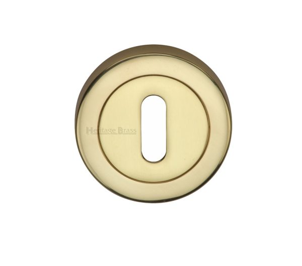 Heritage Brass Standard Key Escutcheon, Polished Brass