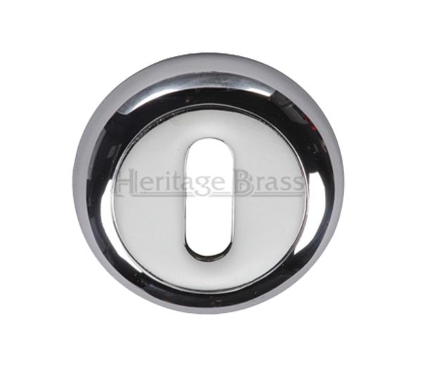 Heritage Brass Standard Key Escutcheon, Polished Chrome