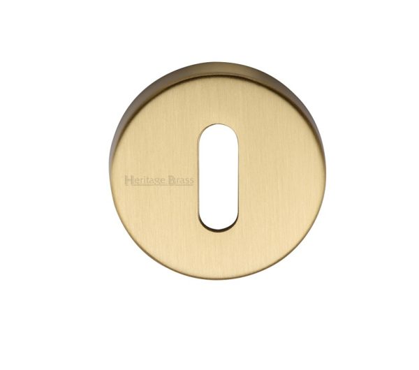 Heritage Brass Standard Key Escutcheon, Satin Brass