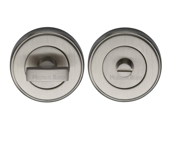 Heritage Brass Round 50Mm Diameter Turn & Release, Satin Nickel