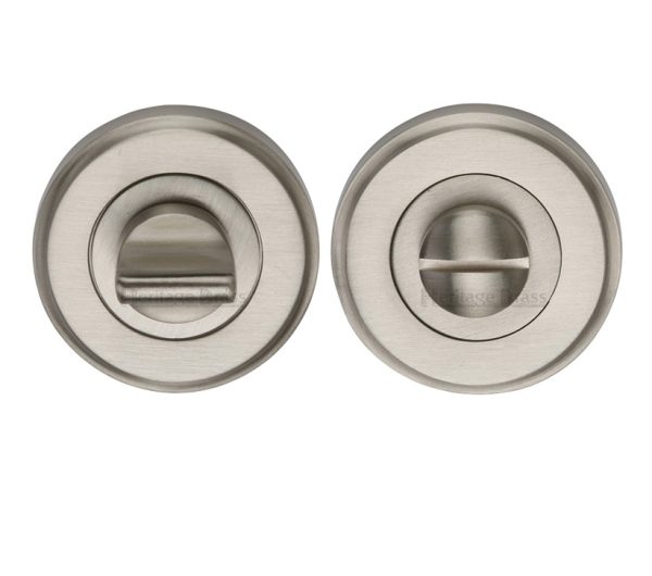 Heritage Brass Round 50Mm Diameter Turn & Release, Satin Nickel