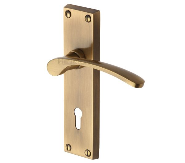 Heritage Brass Sophia Antique Brass Door Handles (Sold In Pairs)