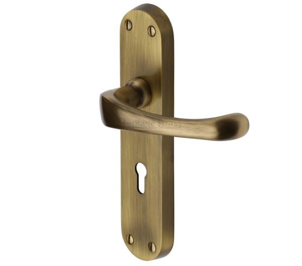 Heritage Brass Gloucester Antique Brass Door Handles (Sold In Pairs)