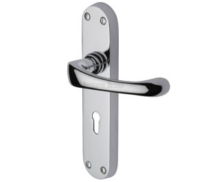 Heritage Brass Gloucester Polished Chrome Door Handles(Sold In Pairs)