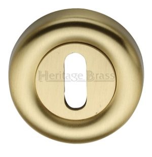 Heritage Brass Standard Key Escutcheon, Satin Brass