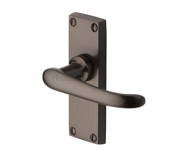 Heritage Brass Windsor Short Matt Bronze Door Handles (Sold In Pairs)