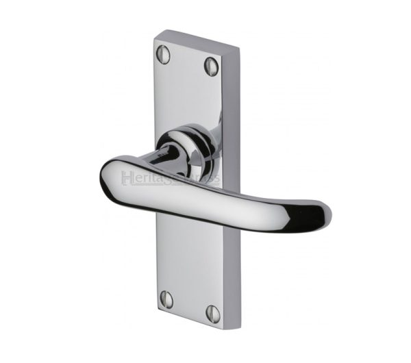 Heritage Brass Windsor Short Polished Chrome Door Handles(Sold In Pairs)