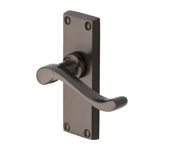 Heritage Brass Bedford Short Matt Bronze Door Handles (Sold In Pairs)