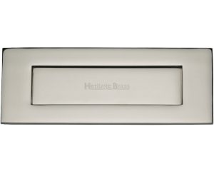 Heritage Brass Letter Plate (Various Sizes), Polished Nickel