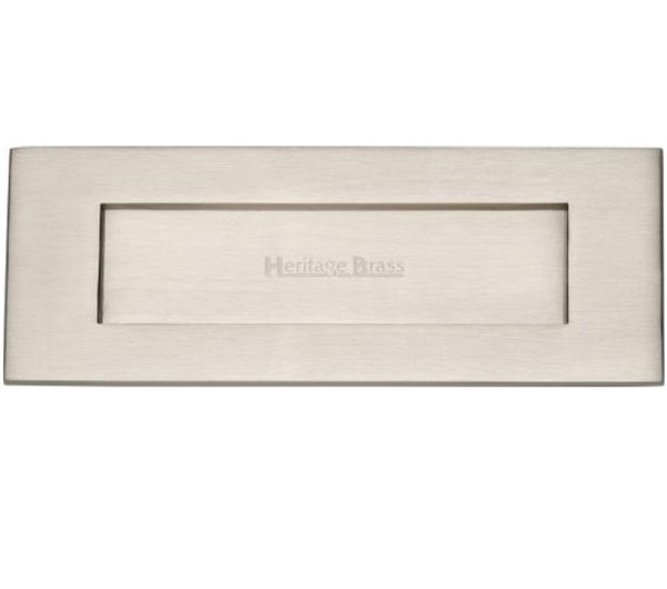 Heritage Brass Letter Plate (Various Sizes), Satin Nickel