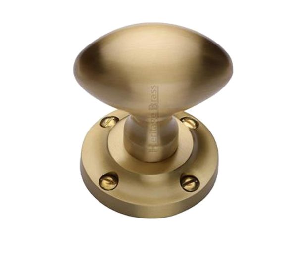 Heritage Brass Suffolk Mortice Door Knobs, Satin Brass (Sold In Pairs)