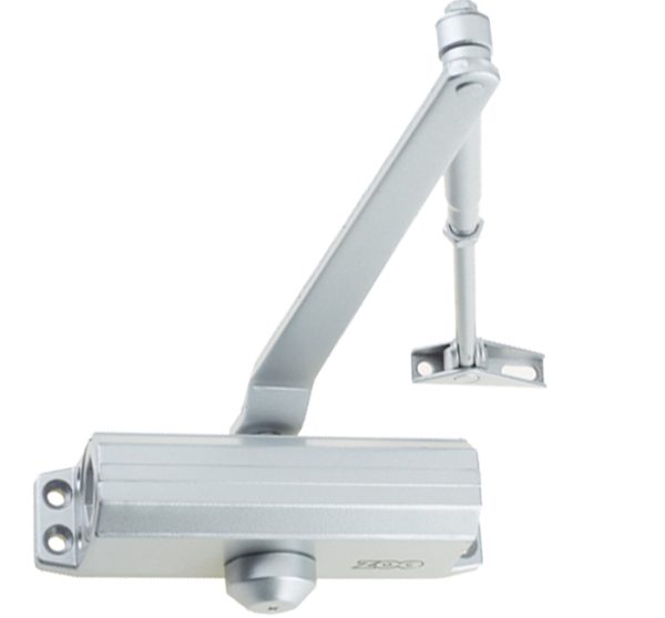 Zoo Hardware, Fixed Power Size 3 Overhead Door Closer, Silver