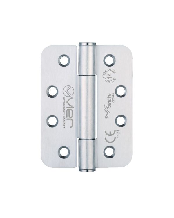 Grade 14 Concealed Bearing Hinge Stainless Steel Radius - Grade 201 - 102 x 76 x 3mm (PAIR)