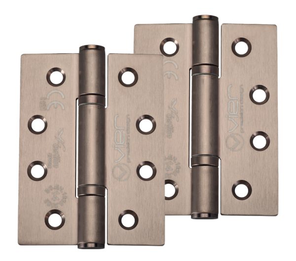 Zoo Hardware Vier Precision 4 Inch Grade 14 High Performance Hinge, Pvd Stainless Bronze (Sold In Pairs)