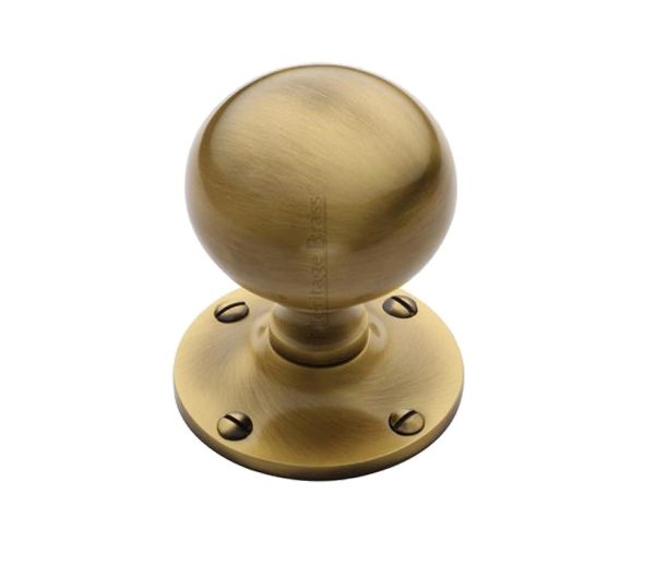 Heritage Brass Westminster Mortice Door Knobs, Antique Brass (Sold In Pairs)