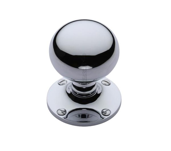 Heritage Brass Westminster Mortice Door Knobs, Polished Chrome (Sold In Pairs)