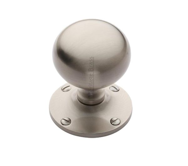 Heritage Brass Westminster Mortice Door Knobs, Satin Nickel (Sold In Pairs)