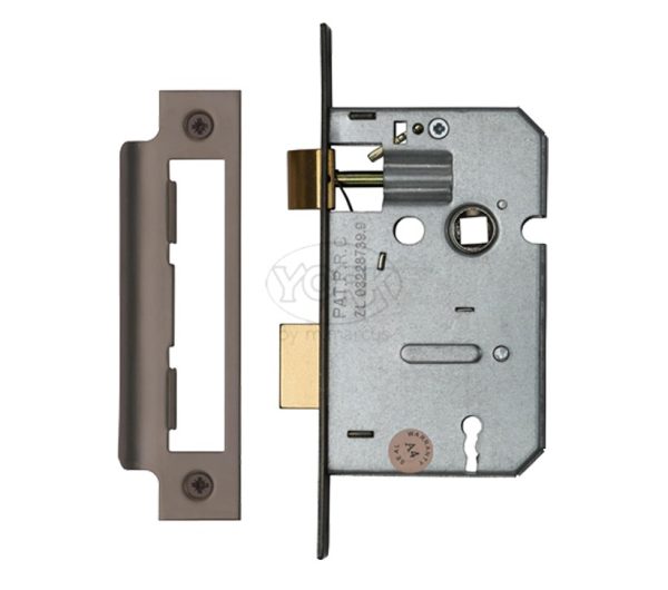 Heritage Brass 3 Lever Sash Locks (Bolt Through), Matt Bronze -