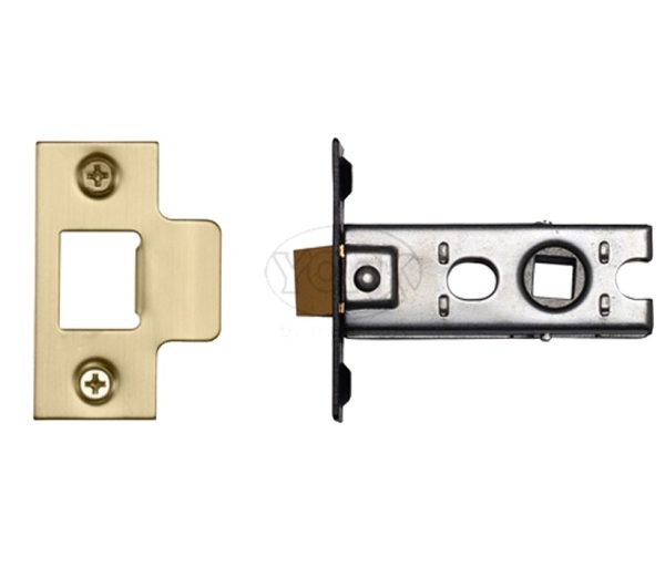 Heritage Brass Standard Duty 2.5 Inch Or 3 Inch Tubular Latches (Bolt Through), Satin Brass -