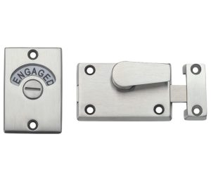 Zoo Hardware Zas Toilet Door Indicator (40Mm X 60Mm), Satin Stainless Steel