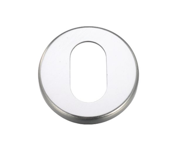 Zoo Hardware Contract Aluminium Oval Profile Escutcheon, Satin Aluminium