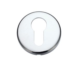 Zoo Hardware Stanza Contract Euro Profile Escutcheon, Polished Chrome