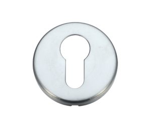 Zoo Hardware Stanza Contract Euro Profile Escutcheon, Satin Chrome