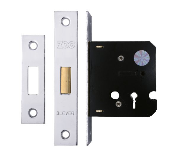 Zoo Hardware 3 Lever Contract Dead Lock (64Mm Or 76Mm), Nickel Plate