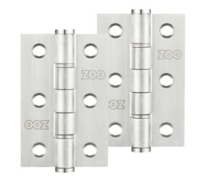 Zoo Hardware 3 Inch Grade 201 Washered Hinge, Satin Stainless Steel (Sold In Pairs)